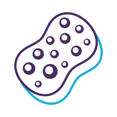 clean sponge line style icon