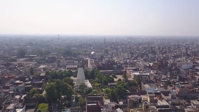 Shiwala teja singh hindu temple sialkot aerial view