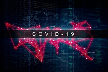 Coronavirus and COVID-19 world pandemic illustration