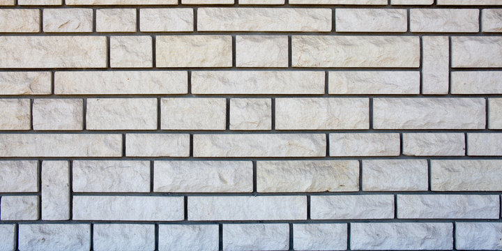 Wall stones grey white rectangular background texture