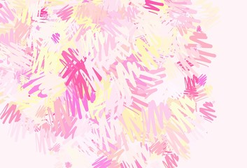 Light Pink, Yellow vector layout with flat lines.