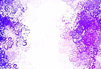 Fototapeta na wymiar Light Purple vector template with chaotic shapes.
