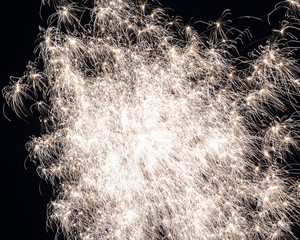 New Years or 4th of July Fireworks in a Night Sky