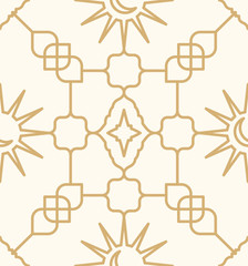 Geometric moroccan and islamic ornaments. Seamless muslim pattern for Ramadan Kareem