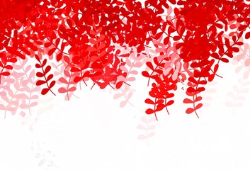 Light Pink vector elegant background with leaves.