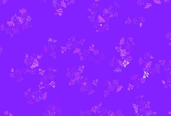 Light Purple vector pattern with random forms.