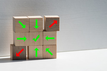 stand out think different. individuality and leadership concept