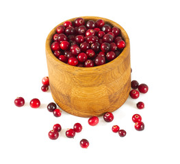 cranberries isolated on white