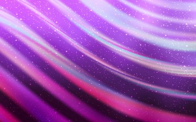 Light Pink vector pattern with night sky stars. Shining illustration with sky stars on abstract template. Template for cosmic backgrounds.