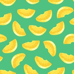 Pineapple slices seamless pattern