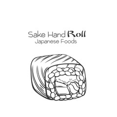 Philadelphia sushi roll outline