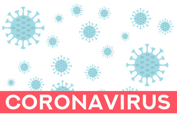 Coronavirus Bacteria Cell Icon, 2019-nCoV Novel Coronavirus Bacteria. Pandemic Concepts Stop Coronavirus Dangerous Coronavirus Cell in China, Wuhan. Background Social Media Web Banner