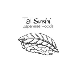 Tai sushi outline