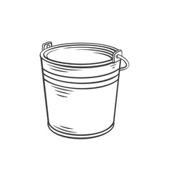 Metal bucket outline