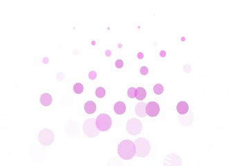 Light Pink vector texture with disks.