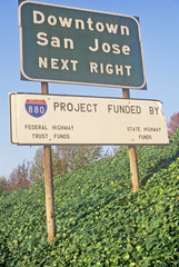 ÒDowntown San JoseÓ sign, San Jose, Silicon Valley, California