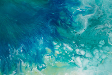 Colorful abstract. Epoxy resin paint. Hand made. 