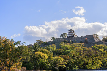  	秋の丸亀城の風景