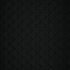 Naklejka premium Abstract black cylinder background; depressed circles wallpaper, 3d geometric pattern; round cyber backdrop 3d rendering, 3d illustration
