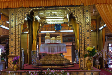 The shrine images of Buddha in the Hpaung Daw U Pagoda, Inle Lake, Myanmar