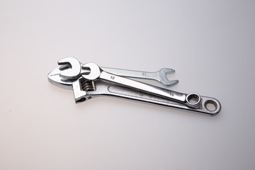 Wrenches on a white background.