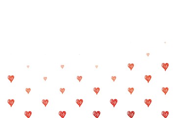 Light Red vector backdrop with sweet hearts.