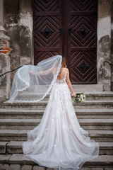  Beautiful bride and her bridal bouquet