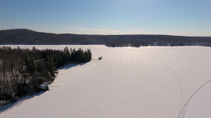 Adirondack lake in winter