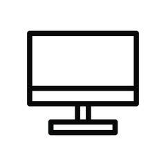Pc icon vector illustration , communication emblem isolated , template icon solid , line outline icons monitor