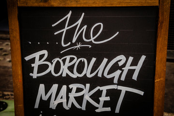 The Borough market in London