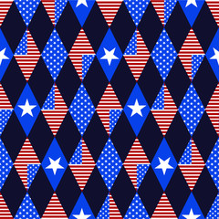 us flag pattern with black background
