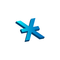 Obraz premium initial letter x logo prospective blue