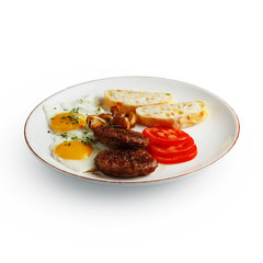 appetizing breakfast, gourmet restaurant dish is a classic serving.