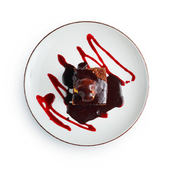 appetizing dessert, exquisite restaurant dish is a classic serving.