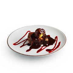 appetizing dessert, exquisite restaurant dish is a classic serving.