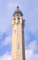 Fototapeta premium Old 1869 Chicago Water Tower on Michigan Avenue, Chicago, IL
