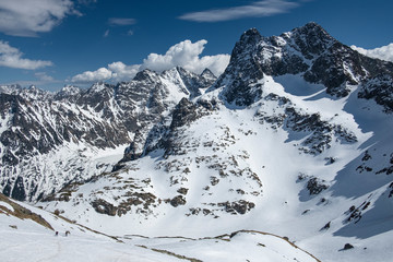 Snowy Tatra Mountains in April