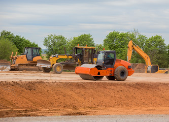 road construction equipment and construction of highway