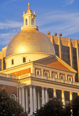 Obraz premium State Capitol at Sunset, Boston, Massachusetts