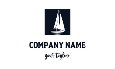 Simple Sailboat logo design for business