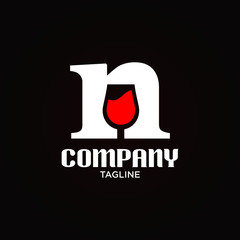 Letter n winery logo