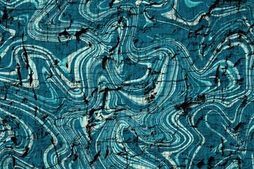 Abstract grunge  blue  and white wavy pattern   cracked   paint wall  cracked texture  background