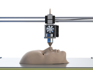 3d printer print human face