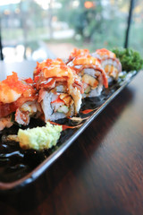 rolls or japanese roll, maki