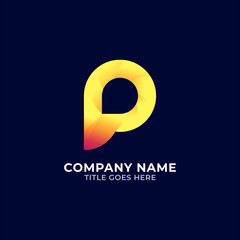 P Modern Letter Logo | P Abstract Logo Design Template