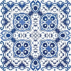 Antique azulejo tiles patchwork.