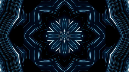 Glowing neon lines creating a tunnel light, modern lighting