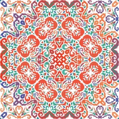 Ethnic ceramic tile in mexican talavera.