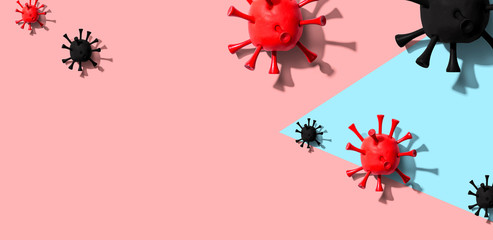 Viral epidemic influenza and Coronavirus Covid-19 concept