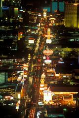 Fototapeta premium Las Vegas Strip at night from air, NV